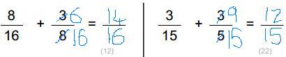 Adding fractions with different denominators