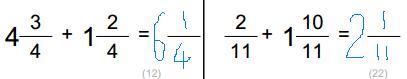 Adding mixed fractions with a common denominator