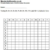 12x12 Multiplication Chart Pdf