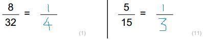 Reduce fraction to lowest terms